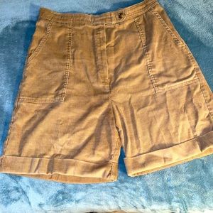 Vintage Corduroy Shorts, vintage sizing, size 14. Measurements shown